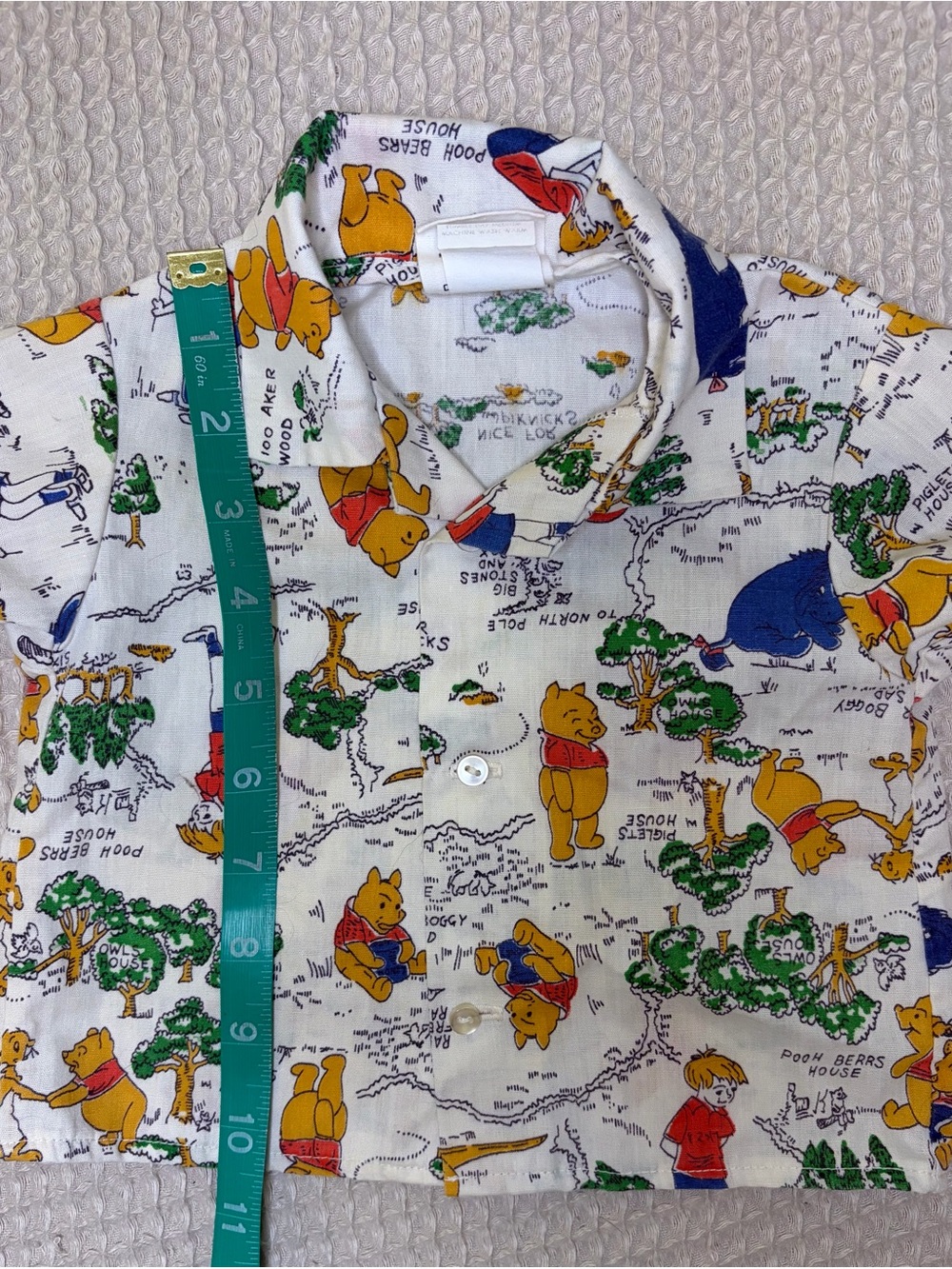 1970s Vintage Disney, Winnie the Pooh Collection, toddler button down shirt - Picture 9 of 11